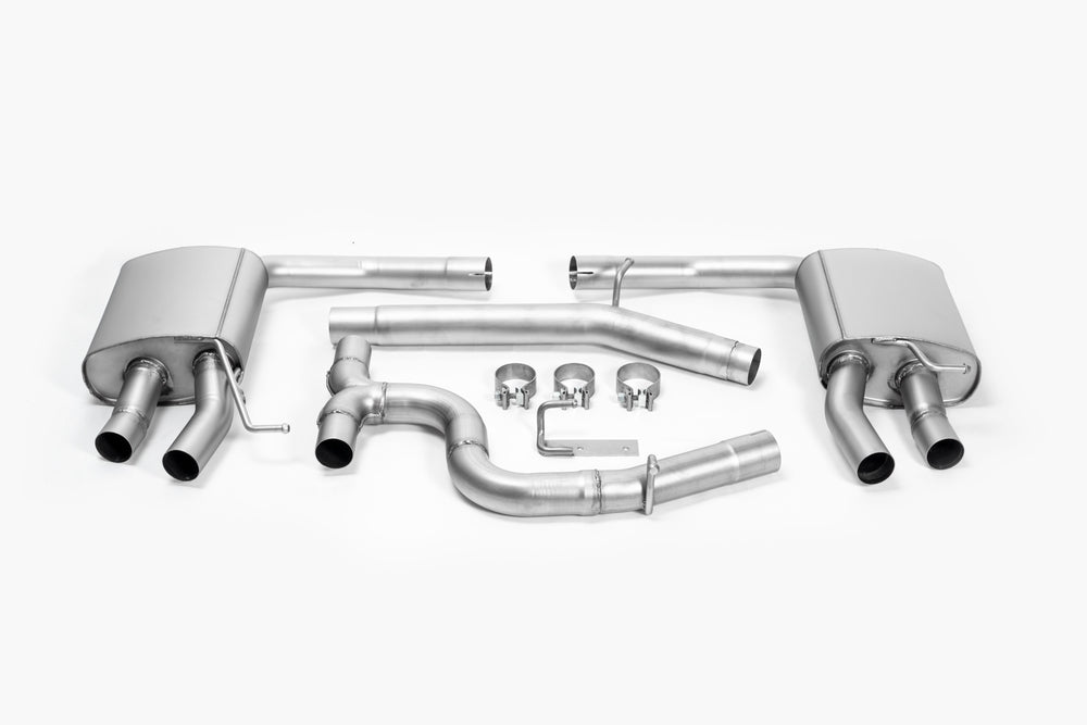 OPF-Back-Anlage für VW Golf 8 CD R - Endrohr-Set Carbon, 102mm schräg