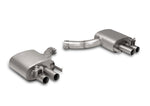 Sportauspuff für Audi RS4 Avant Quattro / RS5 Quattro Coupe - Mittelschalldämpfer Ersatzrohr / Endrohr-Set (4-teilig), schräg, verchromt