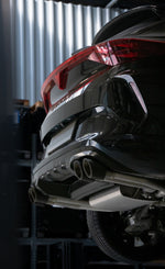 OPF-Back Sportauspuff System für CUPRA Leon SP KL E-Hybrid - Absorptions-OPF-Back-Vorschalldämpfer / 4-teiliger Endrohrsatz, Ø 102 mm angeschrägt, Chrom