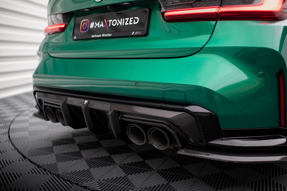 Maxton Carbon Division - Carbon Heckansatz Diffusor passend für BMW M3 Limousine / Touring G80 / G81