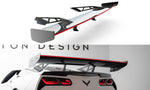 Maxton Carbon Division - Carbon Heckspoiler Heckflügel mit Schwan Halterung + LED passend für Chevrolet Corvette Stingray / Grand Sport C7