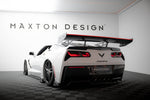 Maxton Carbon Division - Carbon Heckspoiler Heckflügel mit Schwan Halterung + LED passend für Chevrolet Corvette Stingray / Grand Sport C7