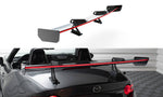 Maxton Carbon Division - Carbon Heckspoiler Heckflügel mit Schwan Halterung + LED passend für Mazda MX-5 ND (Mk4)