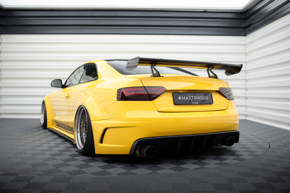 Maxton Carbon Division - Carbon Heckspoiler Heckflügel mit Schwan Halterung passend für Audi A5 Coupe 8T