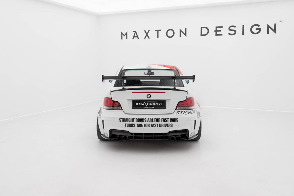 Maxton Carbon Division - Carbon Heckspoiler Heckflügel mit Schwan Halterung passend für BMW 1er M E82