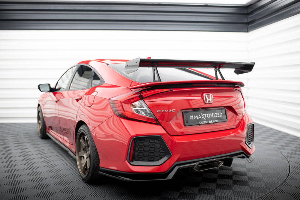 Maxton Carbon Division - Carbon Heckspoiler Heckflügel mit Schwan Halterung passend für Honda Civic SI Mk10