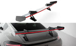 Maxton Carbon Division - Carbon Heckspoiler Heckflügel mit Schwan Halterung V.1 + LED passend für Porsche 718 Cayman 982c