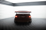 Maxton Carbon Division - Carbon Heckspoiler Heckflügel Standfuß Außen + LED passend für BMW 3er Coupe E46