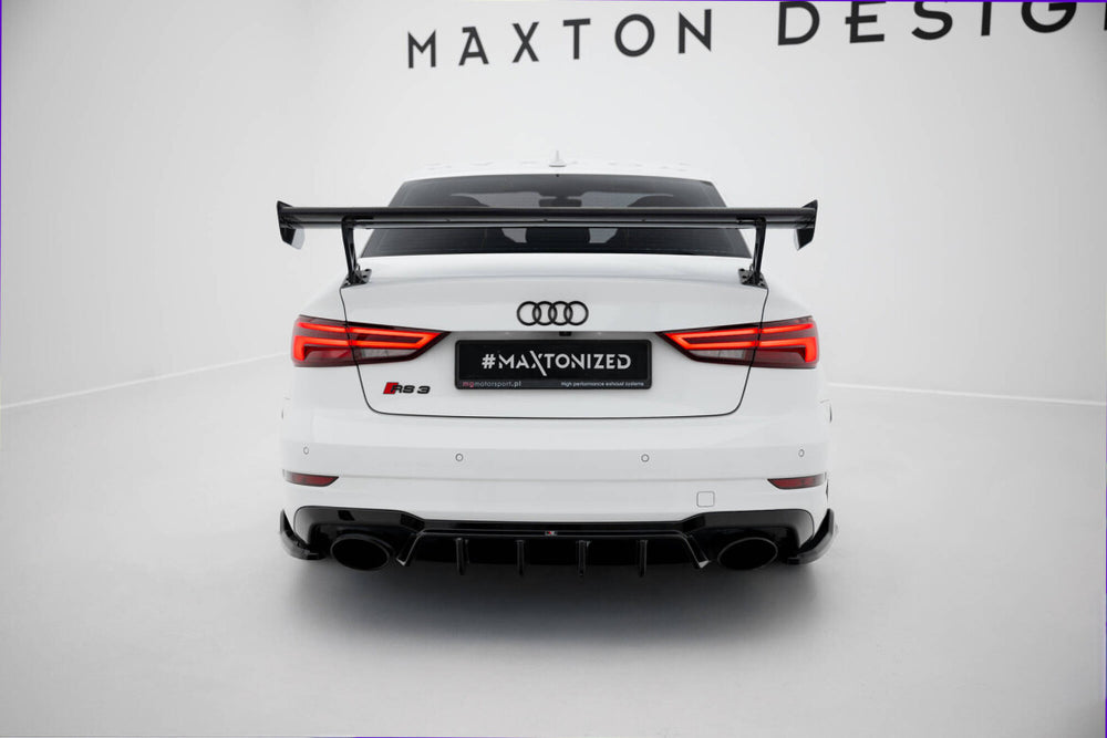 Maxton Carbon Division - Carbon Heckspoiler Heckflügel Standfuß Außen passend für Audi A3 / A3 S-Line / S3 / RS3 Limousine 8V / 8V FL