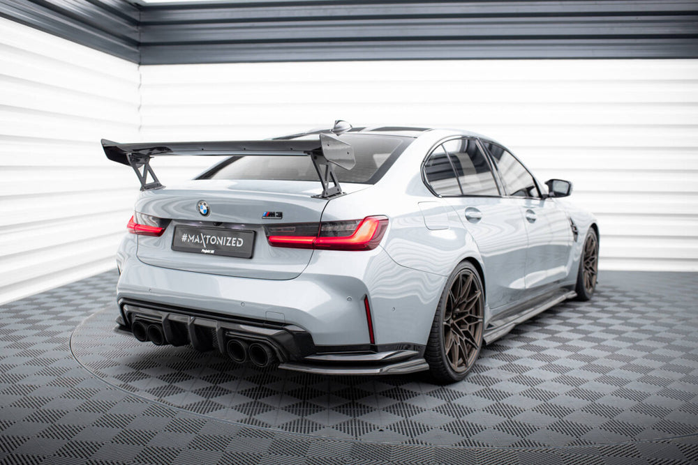 Maxton Carbon Division - Carbon Heckspoiler Heckflügel Standfuß Außen passend für BMW M3 G80 / M340i G20 / 3 M-Paket G20 / 3 Standard G20