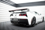 Maxton Carbon Division - Carbon Heckspoiler Heckflügel Standfuß Innen + LED passend für Chevrolet Corvette Stingray / Grand Sport C7
