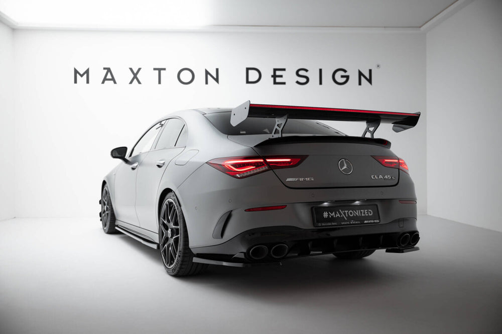 Maxton Carbon Division - Carbon Heckspoiler Heckflügel Standfuß Innen + LED passend für Mercedes CLA Coupe C118 / C118 FL