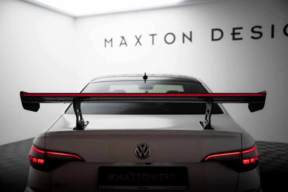 Maxton Carbon Division - Carbon Heckspoiler Heckflügel Standfuß Innen + LED passend für VW Jetta GLI Mk7