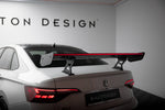 Maxton Carbon Division - Carbon Heckspoiler Heckflügel Standfuß Innen + LED passend für VW Jetta GLI Mk7