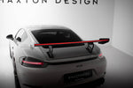 Maxton Carbon Division - Carbon Heckspoiler Heckflügel Standfuß Innen V.2 + LED passend für Porsche 718 Cayman 982c