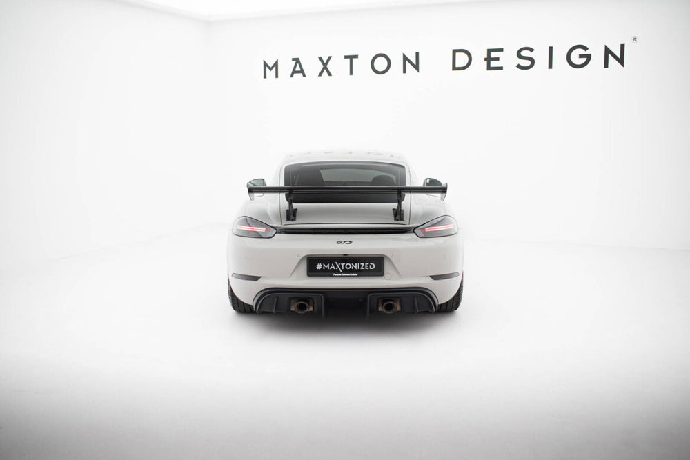 Maxton Carbon Division - Carbon Heckspoiler Heckflügel Standfuß Innen V.2 passend für Porsche 718 Cayman 982c