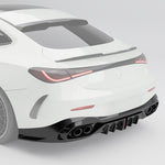 SOOQOO Heckdiffusor Carbon mit Licht passend für Mercedes CLE 53 AMG (C236)