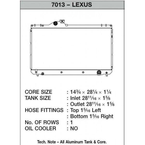 CSF Wärmetauscher Wasserkühler für Lexus IS300 2001-2005