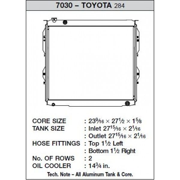 CSF Wärmetauscher Wasserkühler für Toyota Tundra V8 1999-2006
