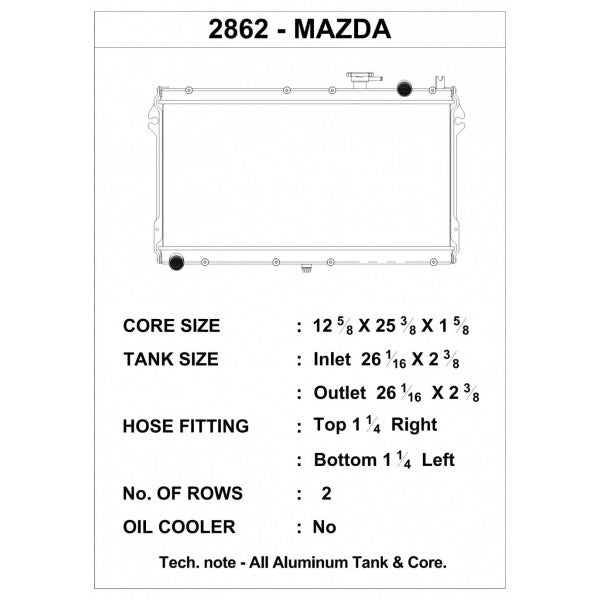 CSF Wasserkühler für Mazda MX-5  / Miata (NA) 1989-1997