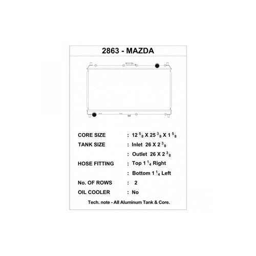 CSF Wasserkühler für Mazda MX-5  / Miata (NB) 1998-2005