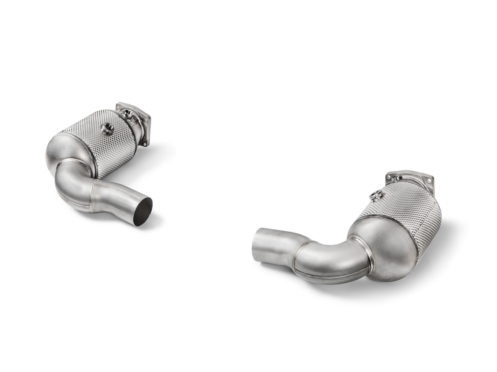 L-PO/SS/2H Link Pipe Set w Cat (SS) - Porsche 911 Turbo S (991.2)