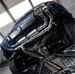 Sportauspuff für BMW M135i F70 xDrive - Keiner / Absorptions Mittelschalldämpfer / Sportschalldämpfer mittig / Endrohr-Set (4-teilig), Carbon