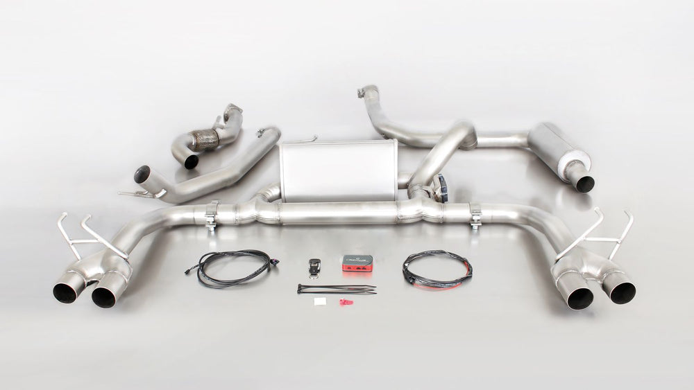 Cat-Back-Anlage Linkslenker für HONDA Civic Type-R FK2 - Keiner / OPT GT Endrohr-Set (4-teilig), schwarz lackiert (1-256515-1000-12)