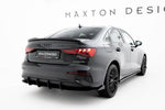 Maxton Parts - Diffusor Flaps passend für Audi A3 Limousine 8Y schwarz Hochglanz