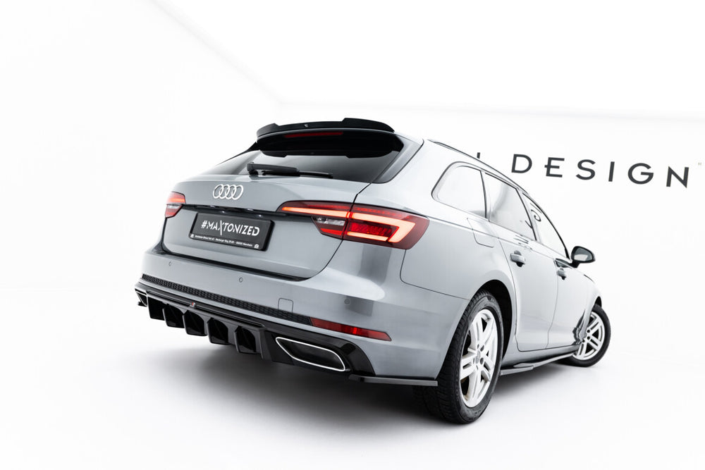 Maxton Parts - Diffusor Flaps passend für Audi A4 / A4 S-Line / S4 Limousine / Avant B9 schwarz Hochglanz