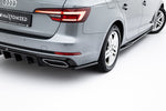 Maxton Parts - Diffusor Flaps passend für Audi A4 / A4 S-Line / S4 Limousine / Avant B9 schwarz Hochglanz