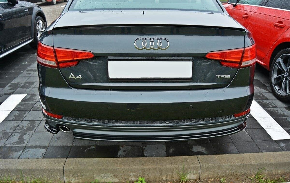 Maxton Parts - Diffusor Flaps passend für Audi A4 B9 S-Line schwarz Hochglanz (AU-A4-B9-SLINE-RSD1-G)
