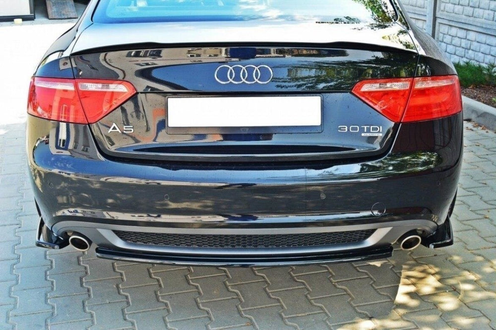 Maxton Parts - Diffusor Flaps passend für Audi A5 Coupe / Sportback S-Line 8T schwarz Hochglanz