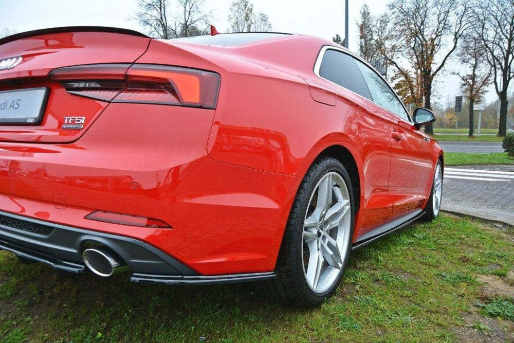 Maxton Parts - Diffusor Flaps passend für Audi A5 F5 S-Line schwarz Hochglanz