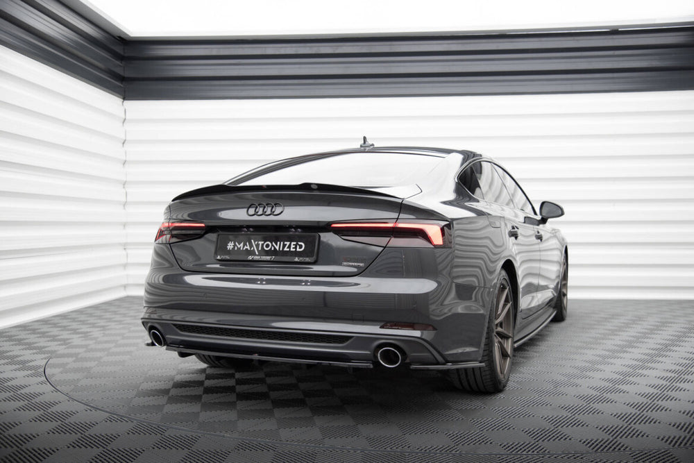 Maxton Parts - Diffusor Flaps passend für Audi A5 S-Line F5 Sportback schwarz Hochglanz