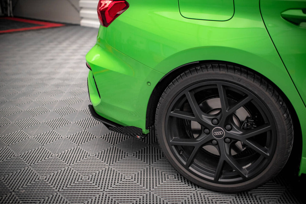 Maxton Parts - Diffusor Flaps passend für Audi RS3 Limousine 8Y schwarz Hochglanz (AURS38YSCNC-RSD1B+RSF1-G)