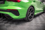 Maxton Parts - Diffusor Flaps passend für Audi RS3 Limousine 8Y schwarz Hochglanz (AURS38YSCNC-RSF1-G)