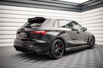 Maxton Parts - Diffusor Flaps passend für Audi RS3 Sportback 8Y schwarz Hochglanz (AURS38YCNC-RSD1B+RSF1-G)