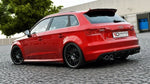 Maxton Parts - Diffusor Flaps passend für Audi S3 / A3 S-Line 8V Hachback / Sportback schwarz Hochglanz