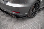 Maxton Parts - Diffusor Flaps passend für Audi S3 Sportback 8V FL schwarz Hochglanz (AUS33FSBCNC-RSD1B+RSF1-G)