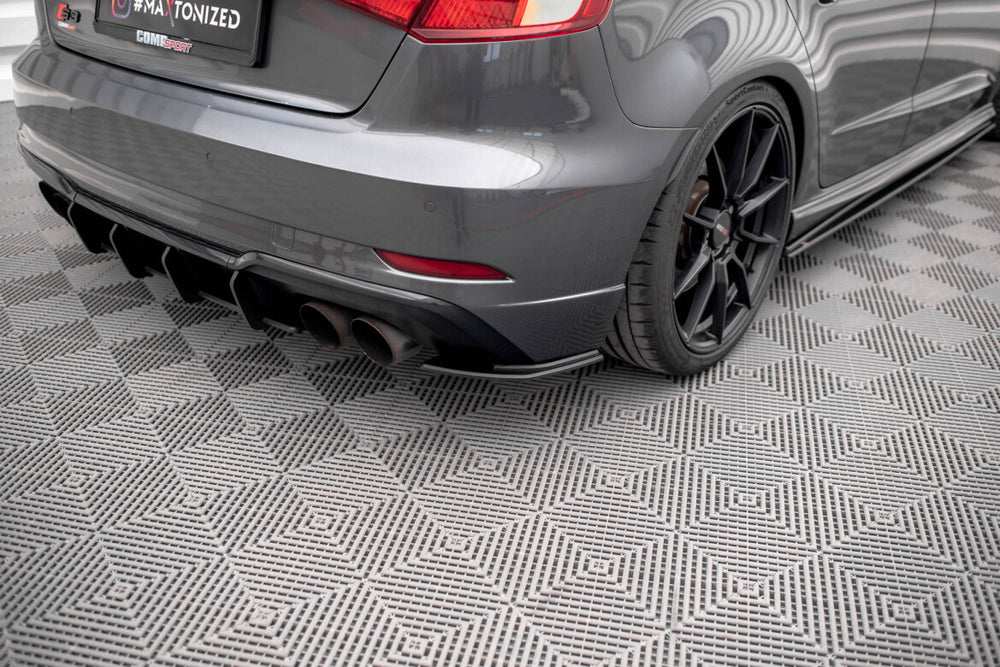 Maxton Parts - Diffusor Flaps passend für Audi S3 Sportback 8V FL schwarz matt