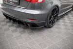 Maxton Parts - Diffusor Flaps passend für Audi S3 Sportback 8V FL schwarz matt