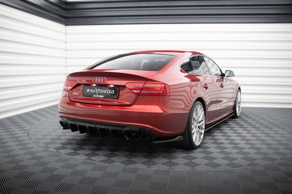 Maxton Parts - Diffusor Flaps passend für Audi S5 / A5 S-Line Sportback 8T schwarz Hochglanz