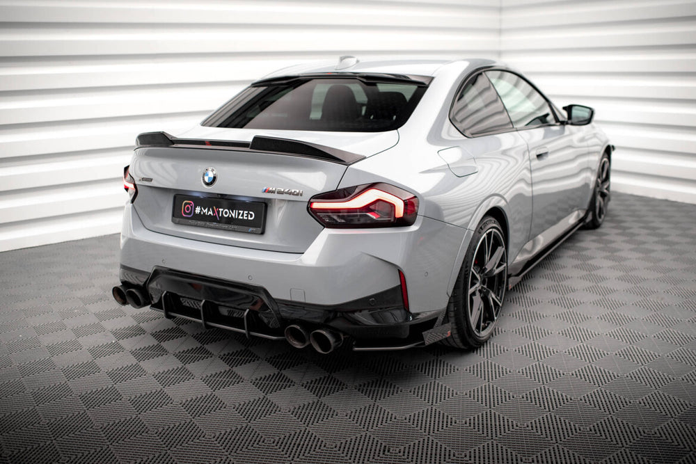 Maxton Parts - Diffusor Flaps passend für BMW 2 Coupe M240i G42 schwarz Hochglanz (BM242MCNC-RSD1B+RSF1-G)