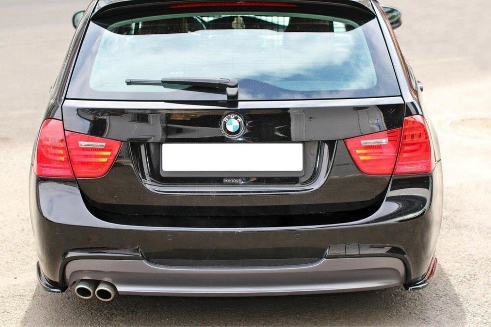 Maxton Parts - Diffusor Flaps passend für BMW 3er Limousine / Touring M-Paket E90 / E91 FL schwarz Hochglanz