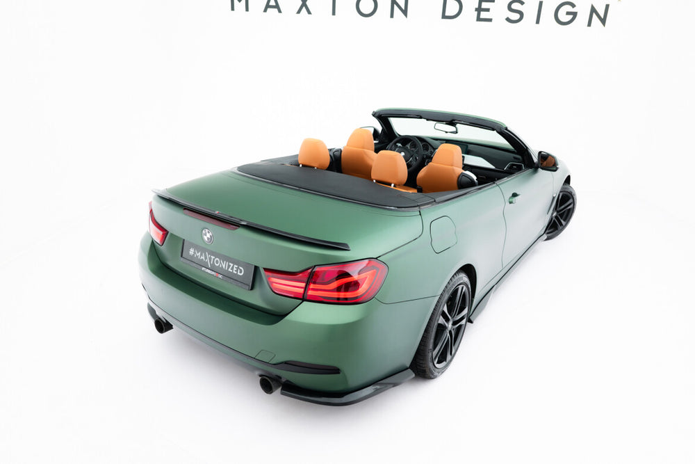 Maxton Parts - Diffusor Flaps passend für BMW 4er Cabrio / Coupe F33 / F32 schwarz Hochglanz