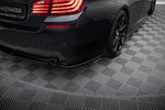 Maxton Parts - Diffusor Flaps passend für BMW 5er M-Paket Limousine /Touring F10/F11 (mit zwei Einzel Endstücken) schwarz Hochglanz