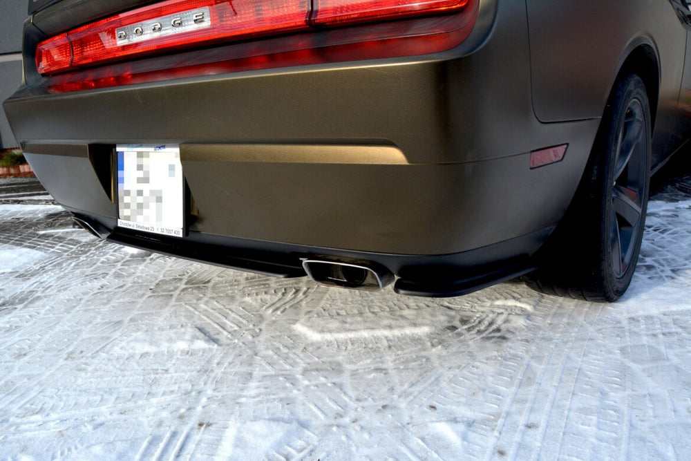 Maxton Parts - Diffusor Flaps passend für Dodge Challenger MK3. Phase-I SRT8 Coupe schwarz Hochglanz