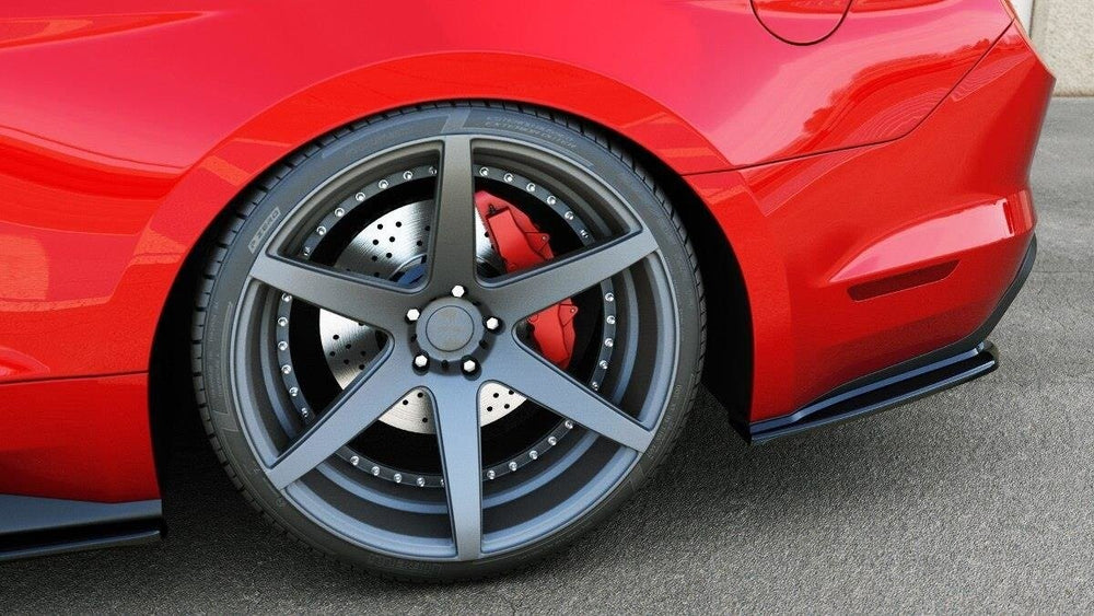 Maxton Parts - Diffusor Flaps passend für Ford Mustang Mk6 schwarz Hochglanz