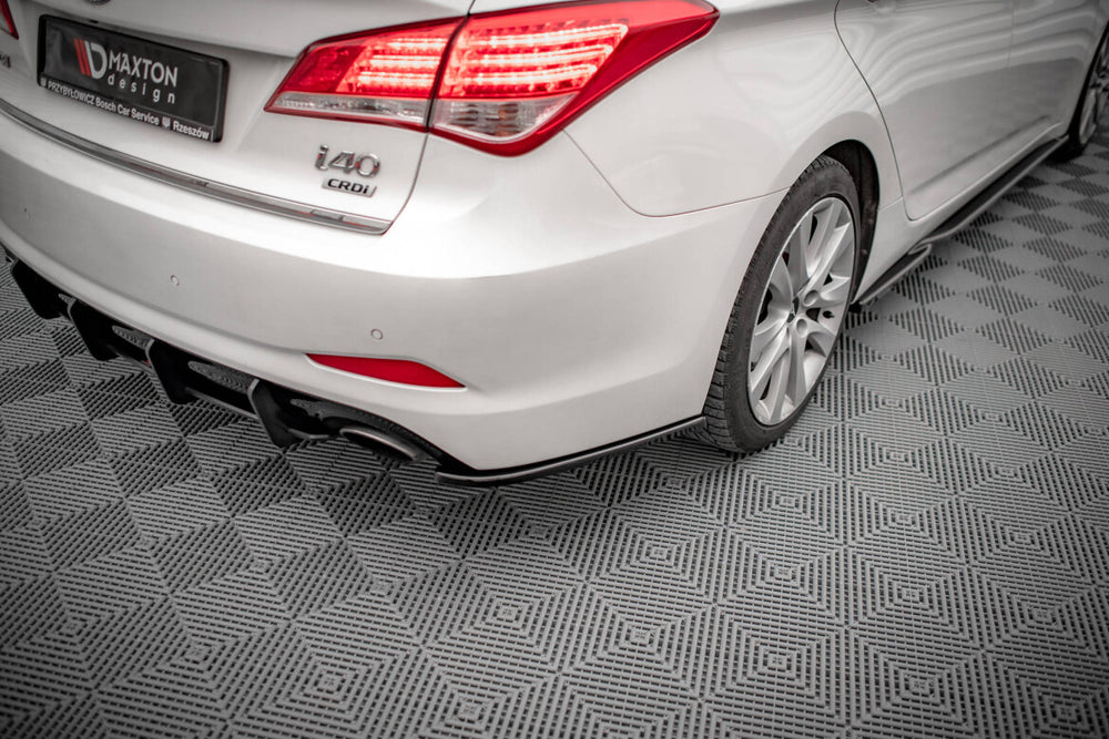 Maxton Parts - Diffusor Flaps passend für Hyundai I40 Mk1 schwarz Hochglanz